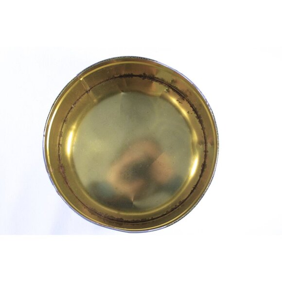 Vintage lithographed fruit cake tin, Baroque medallion decorative storage tin - Picture 9 of 10